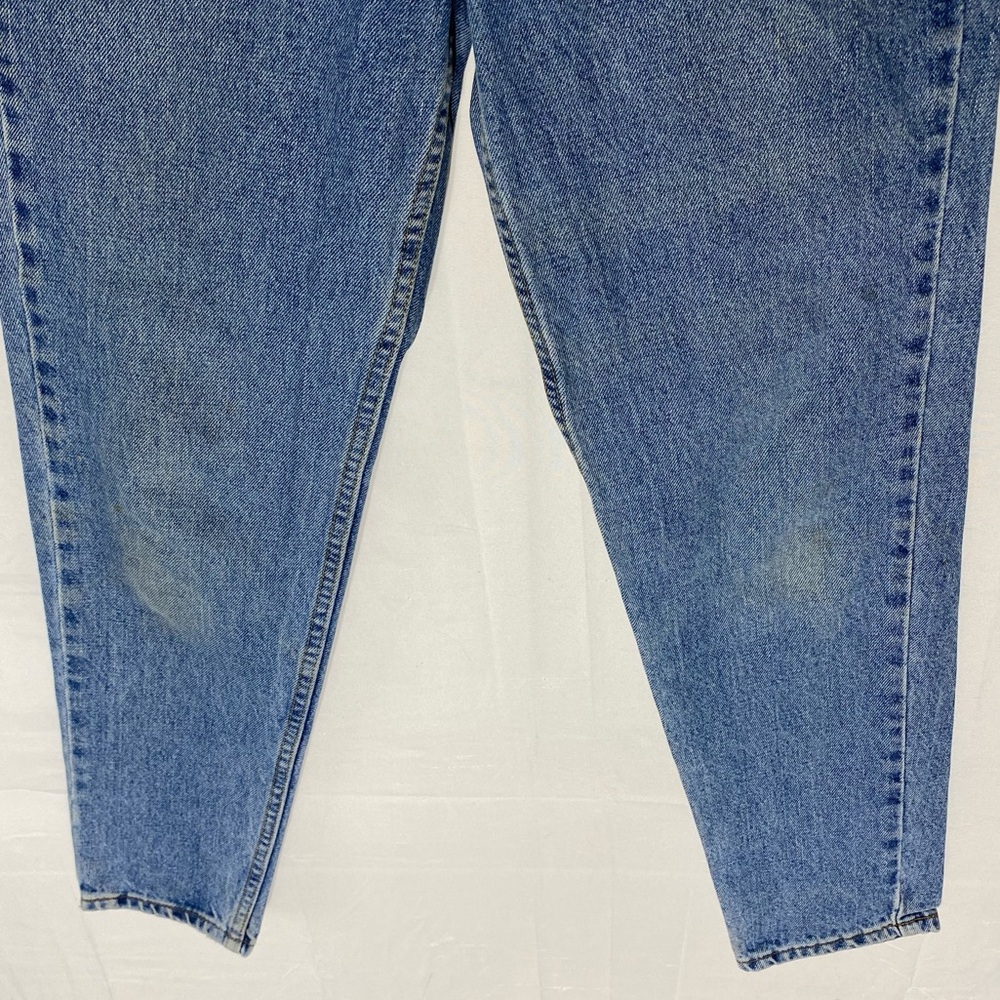 Vintage 90s Levi’s 521 Tapered Fit Petite High Rise Med Wash Blue Jeans 6P - Picture 12 of 16